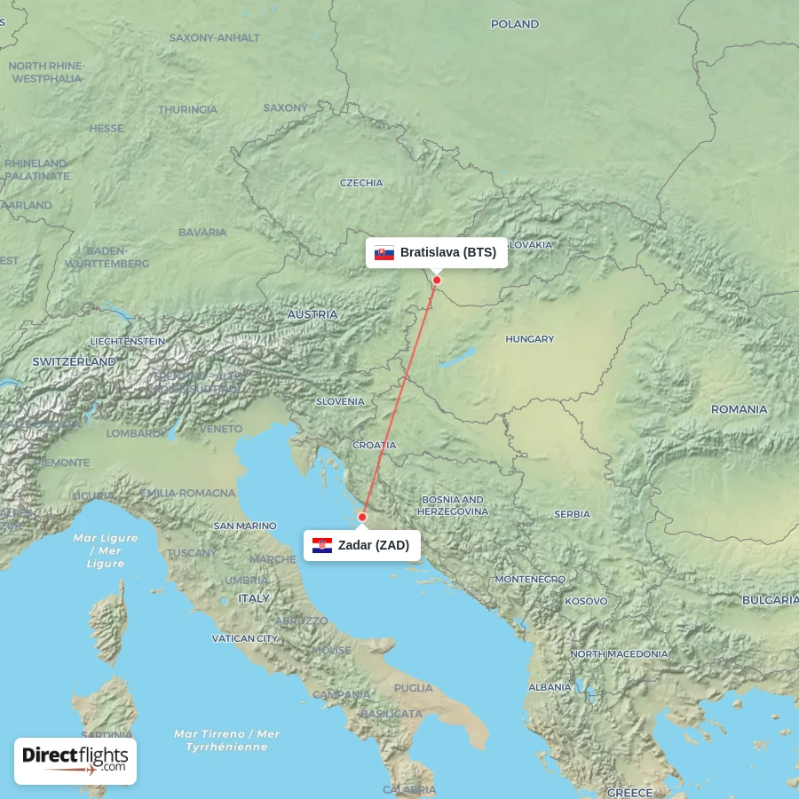 BTS - ZAD route map