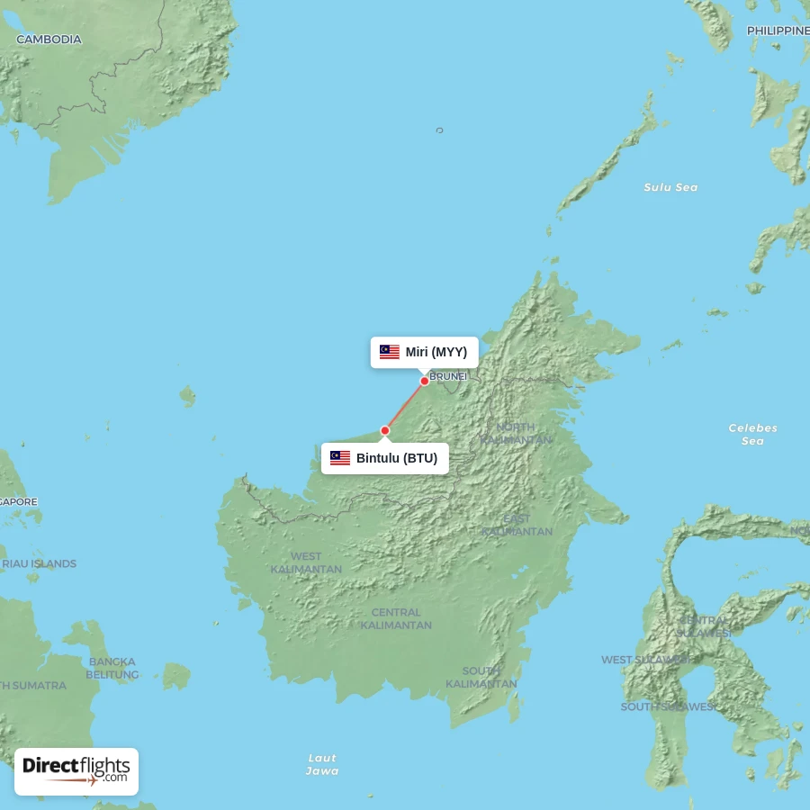 BTU - MYY route map
