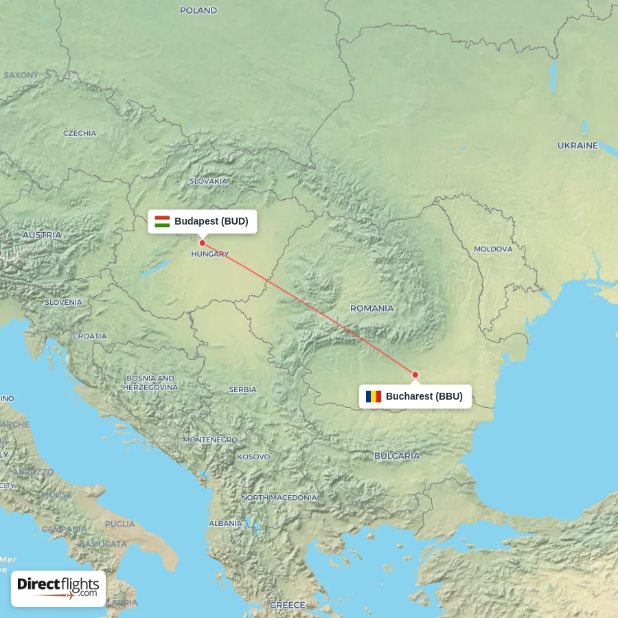BUD - BBU route map
