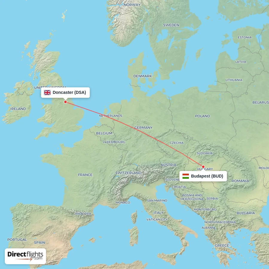 BUD - DSA route map