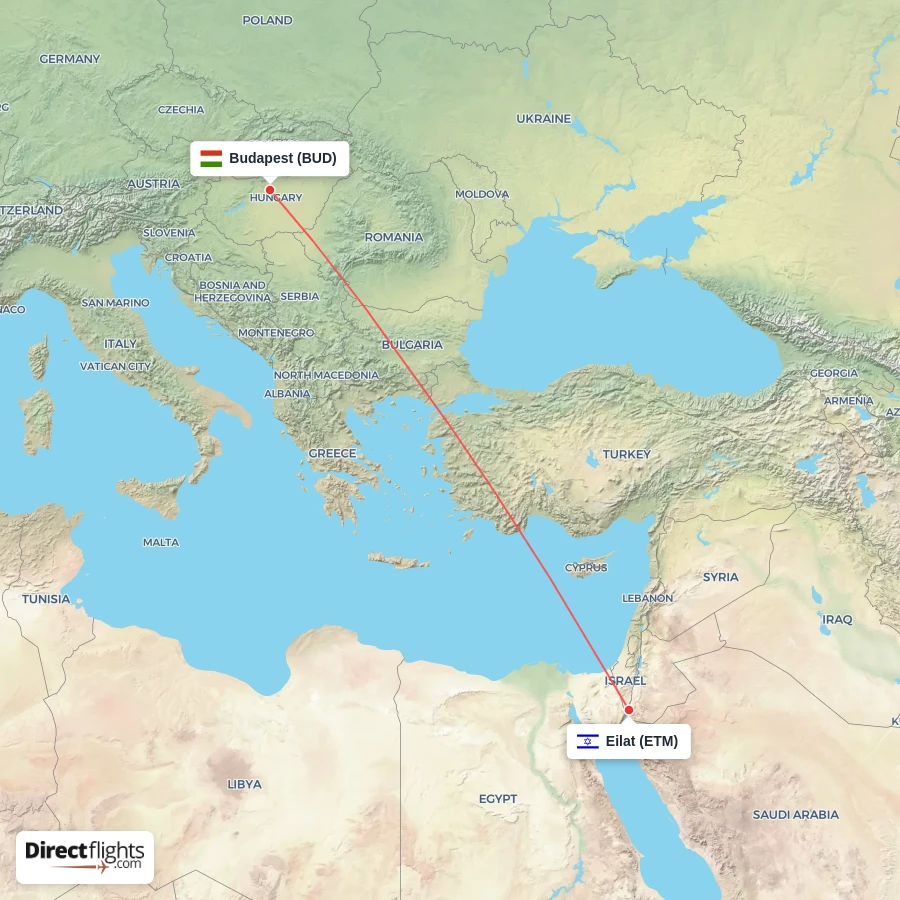 BUD - ETM route map