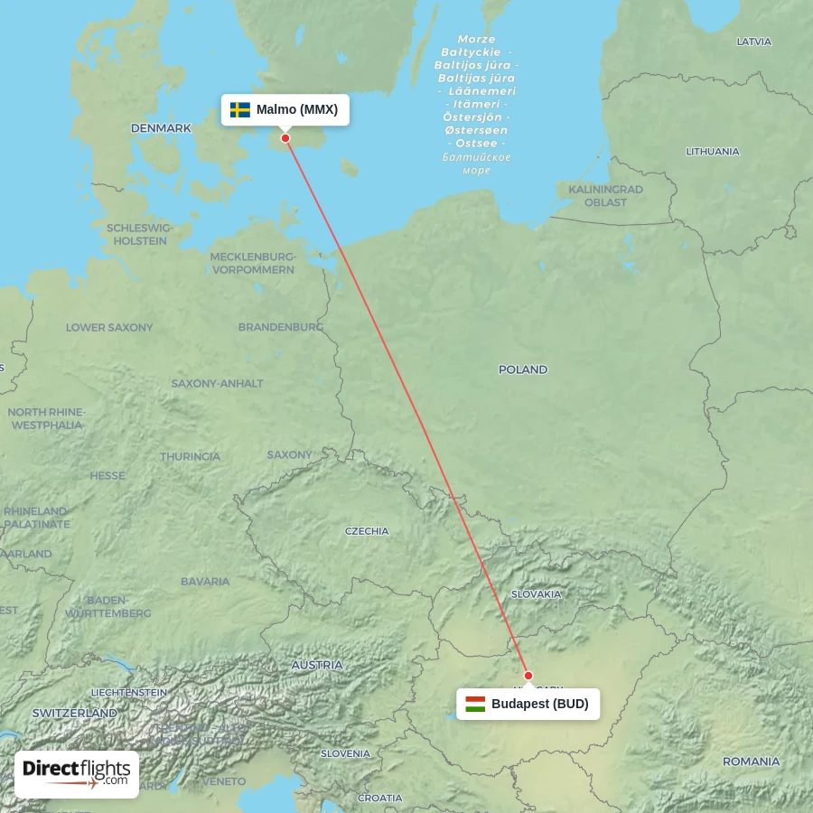 BUD - MMX route map