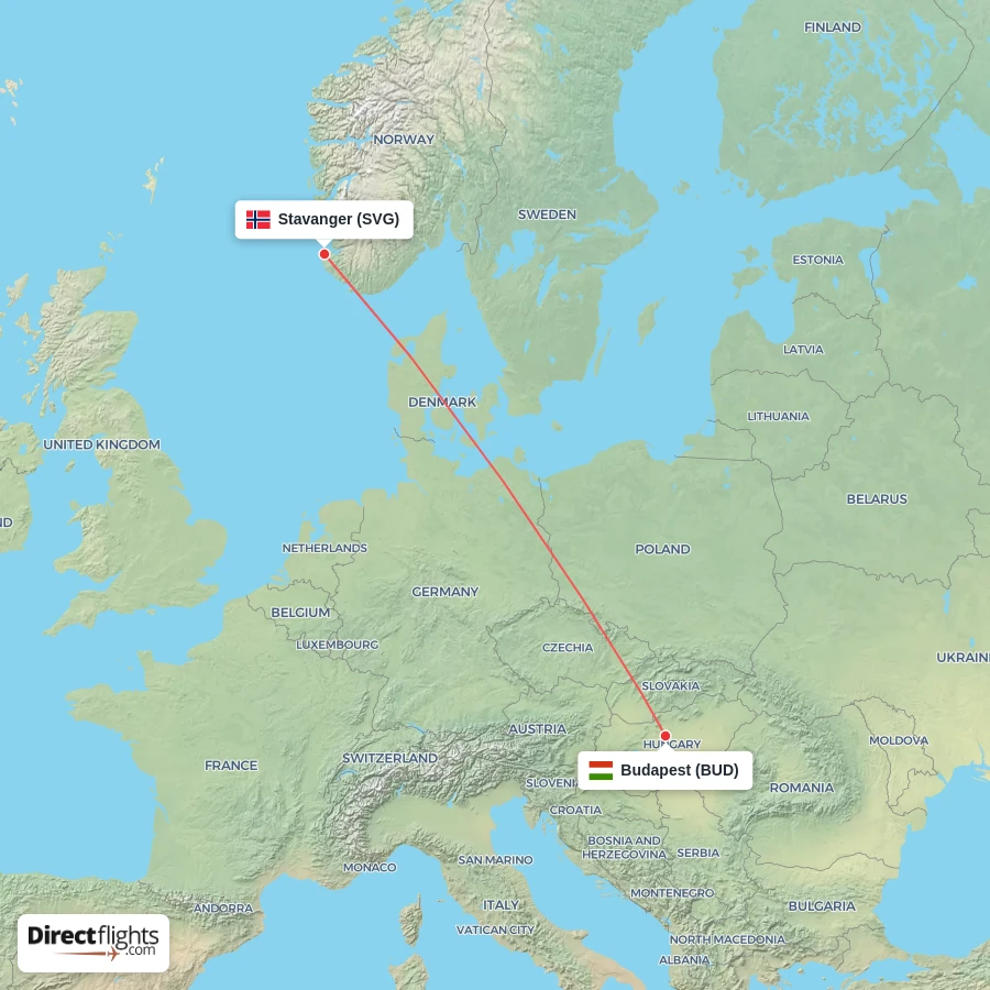 BUD - SVG route map