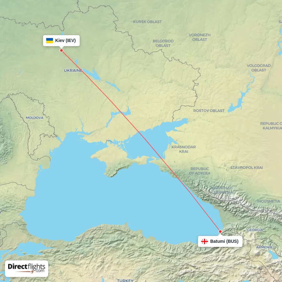 BUS - IEV route map