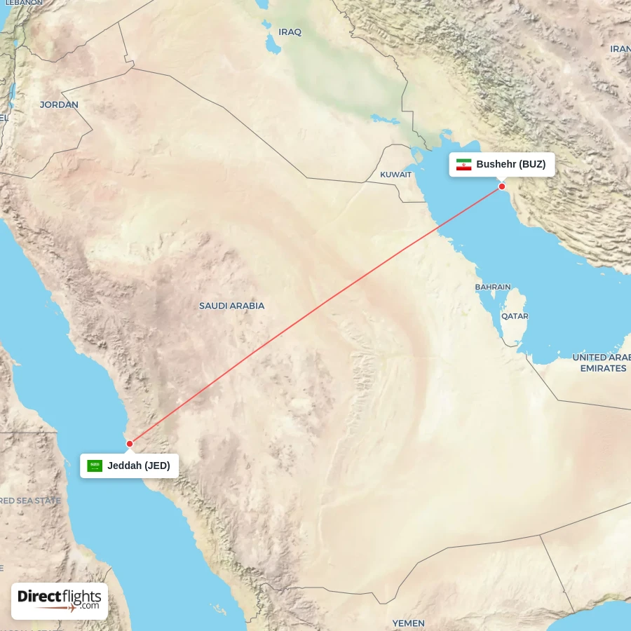 BUZ - JED route map