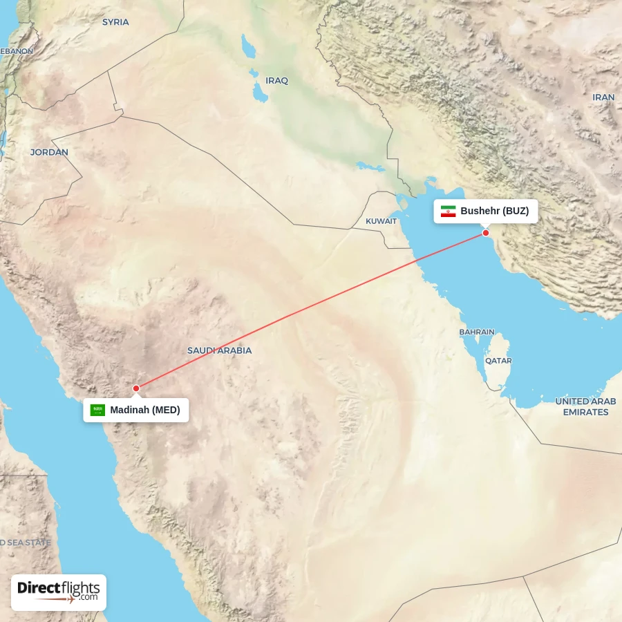BUZ - MED route map