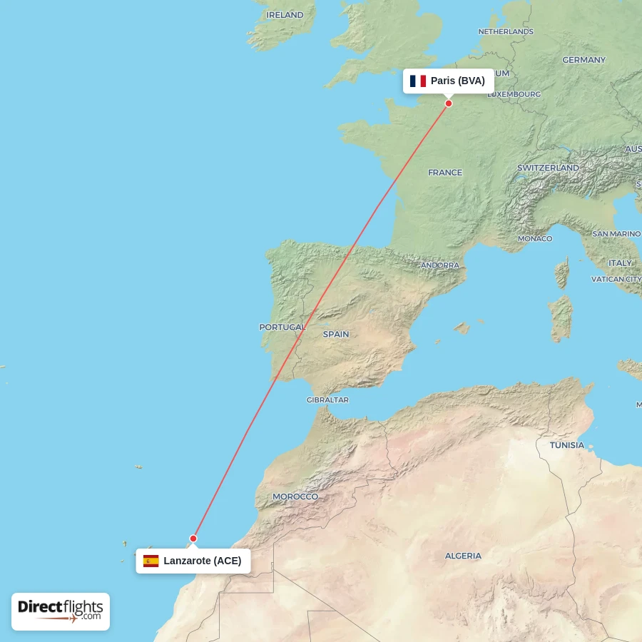 BVA - ACE route map