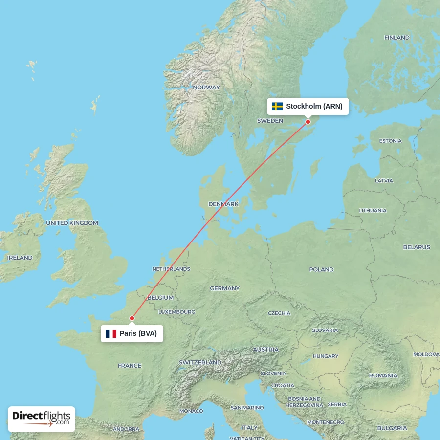BVA - ARN route map