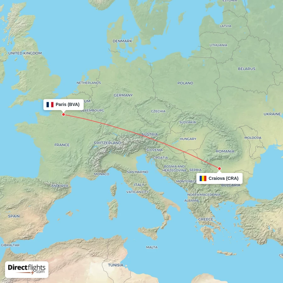 BVA - CRA route map