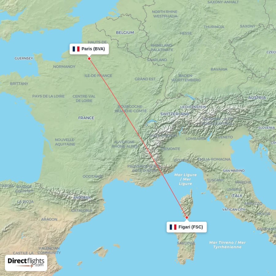 BVA - FSC route map