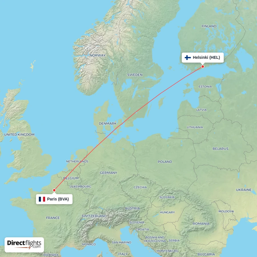 BVA - HEL route map