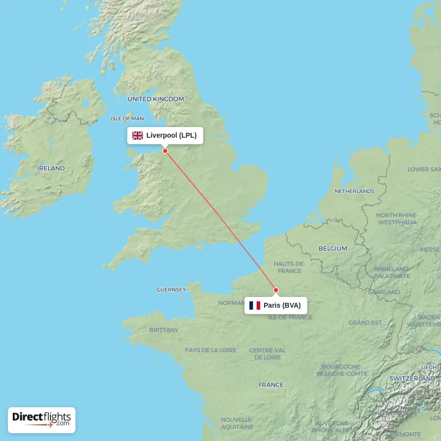 BVA - LPL route map