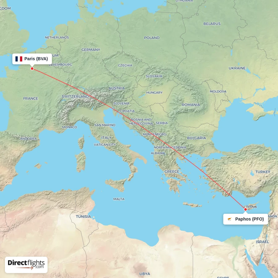 BVA - PFO route map