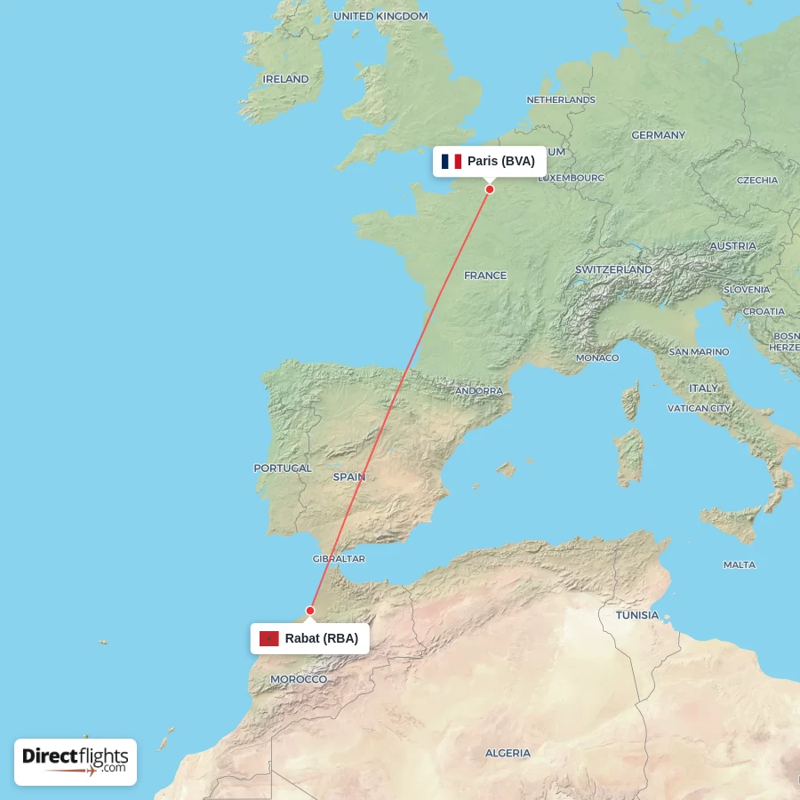 BVA - RBA route map
