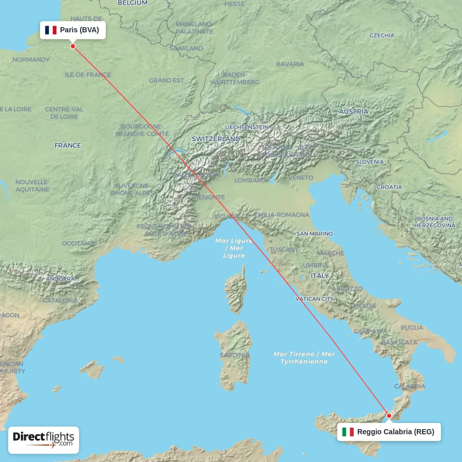 BVA - REG route map
