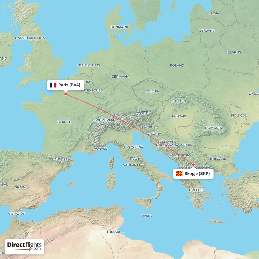 BVA - SKP route map