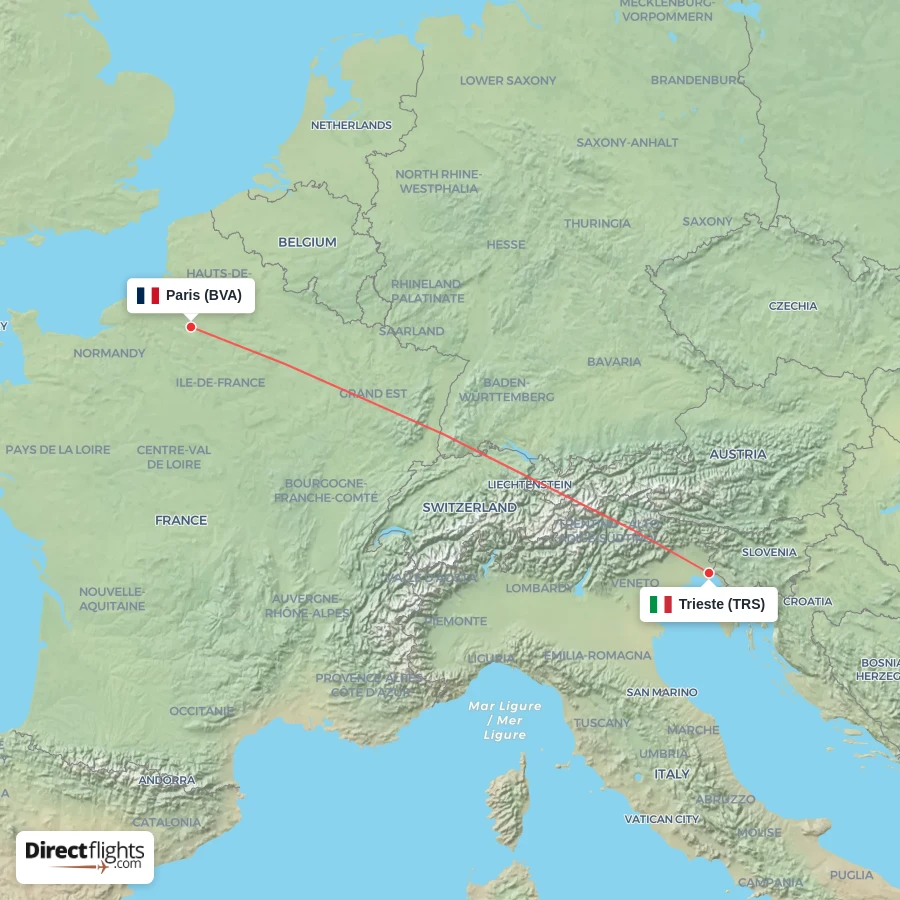 BVA - TRS route map