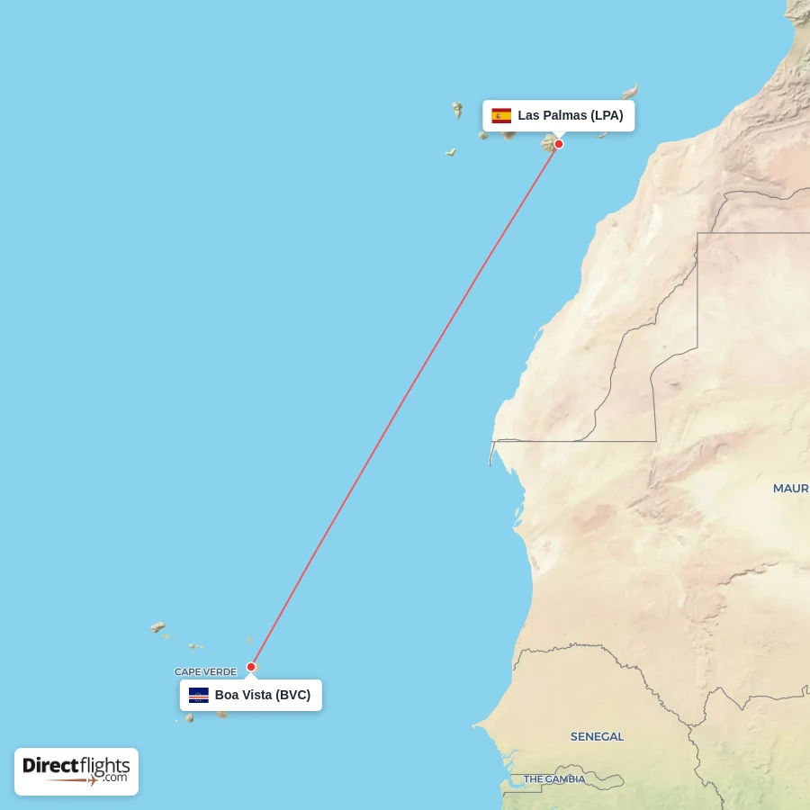BVC - LPA route map