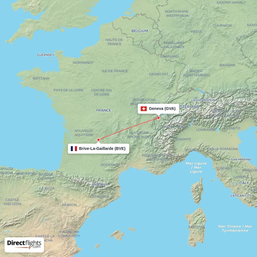 BVE - GVA route map