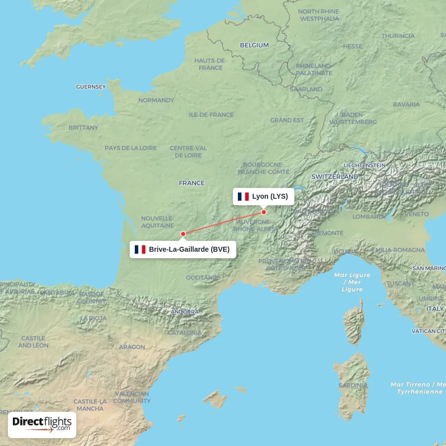 BVE - LYS route map