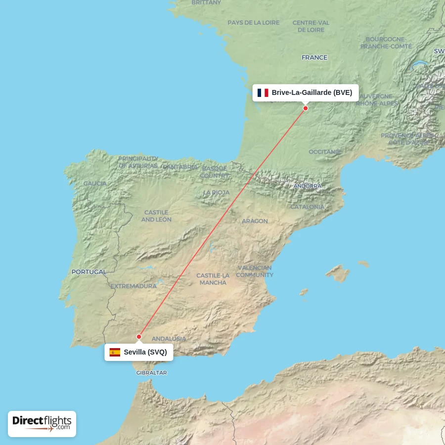 BVE - SVQ route map