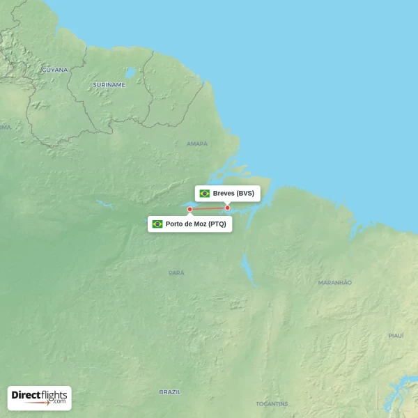 Breves - Porto de Moz direct flight map