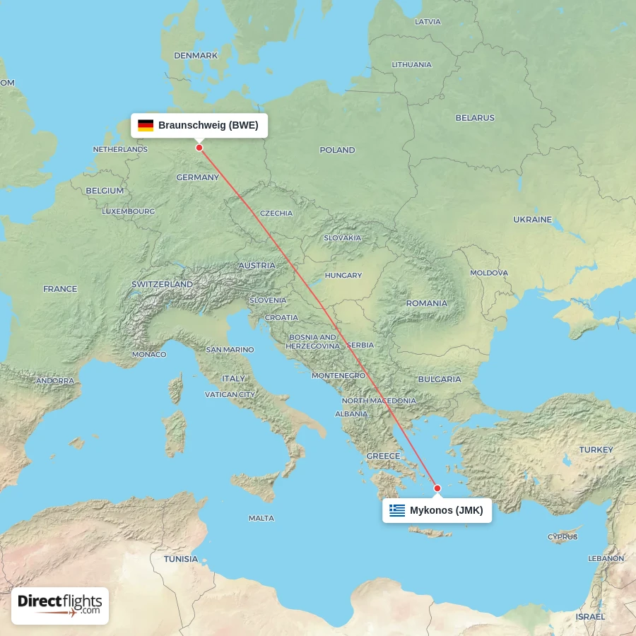 BWE - JMK route map