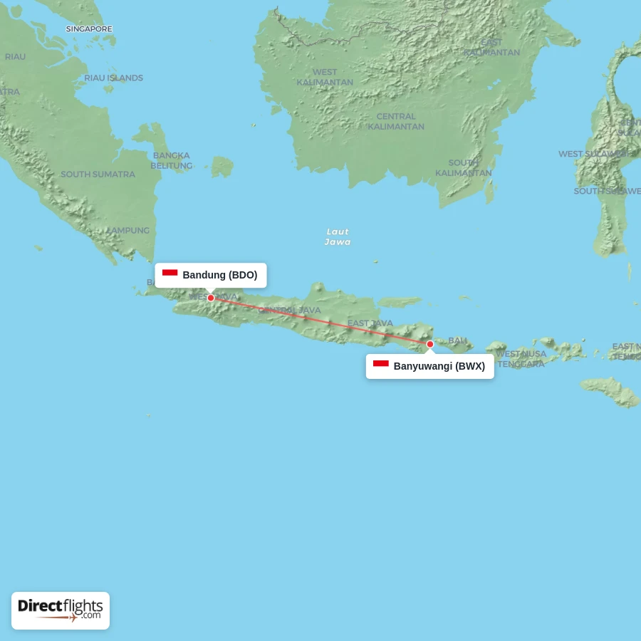 BWX - BDO route map