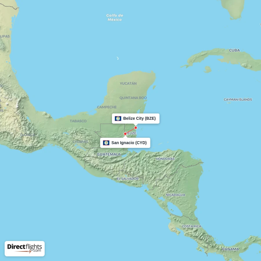 BZE - CYD route map