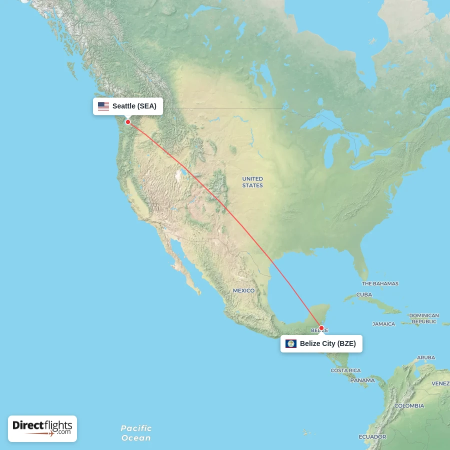 BZE - SEA route map
