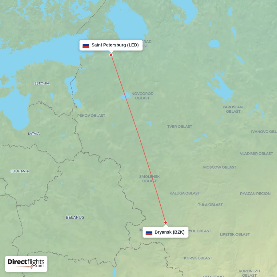 BZK - LED route map