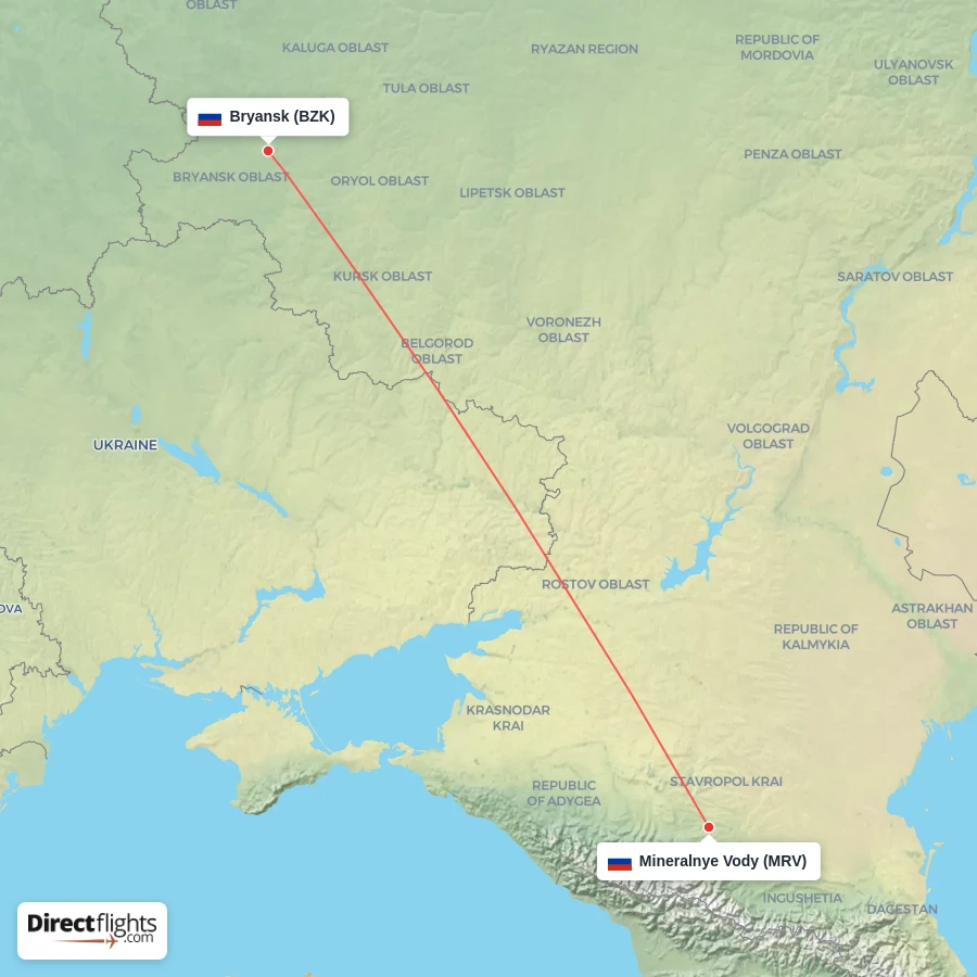 BZK - MRV route map