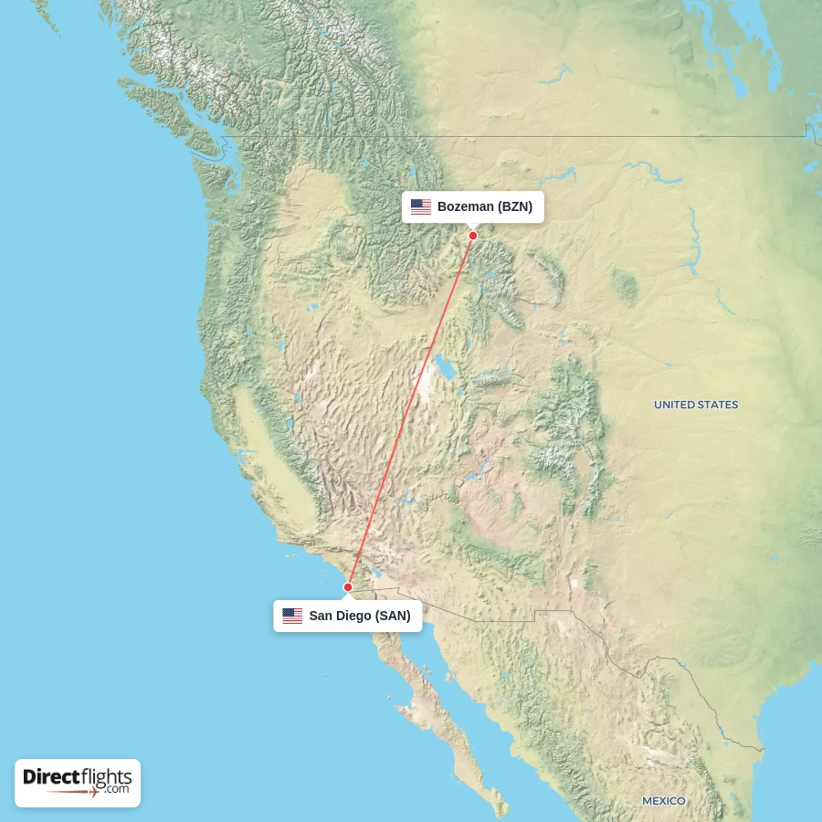 BZN - SAN route map