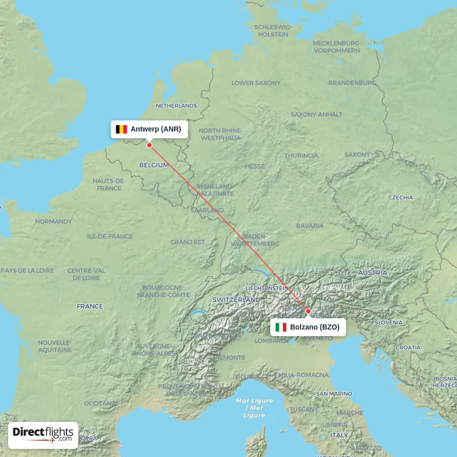 BZO - ANR route map
