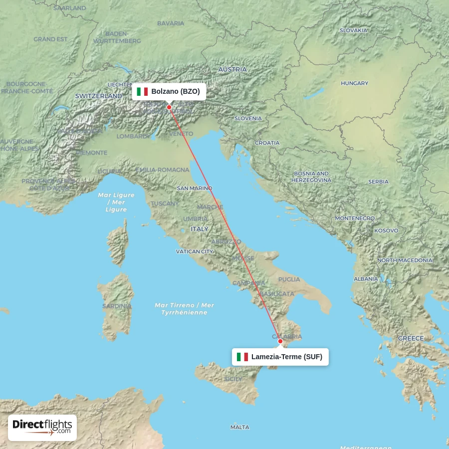 BZO - SUF route map