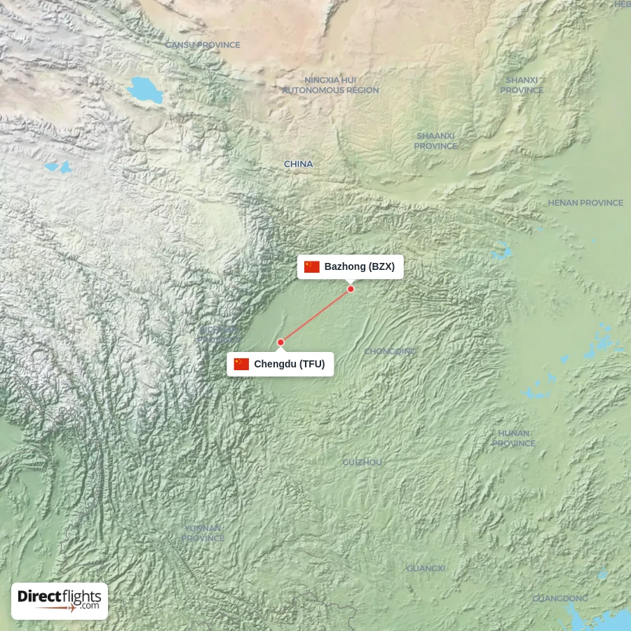 BZX - TFU route map