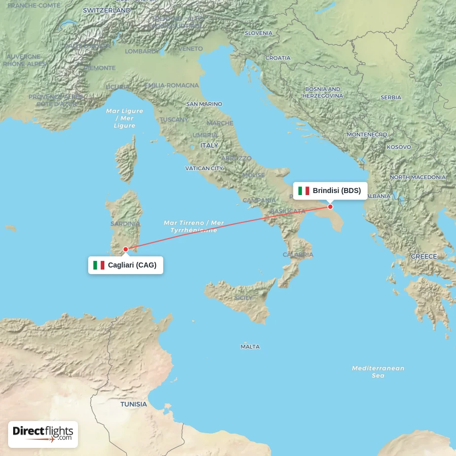 CAG - BDS route map