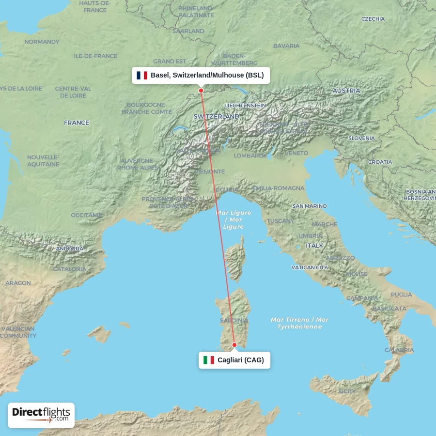 CAG - BSL route map