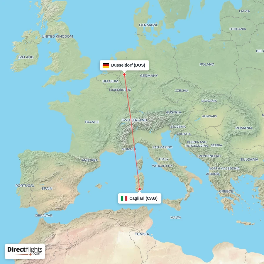 CAG - DUS route map