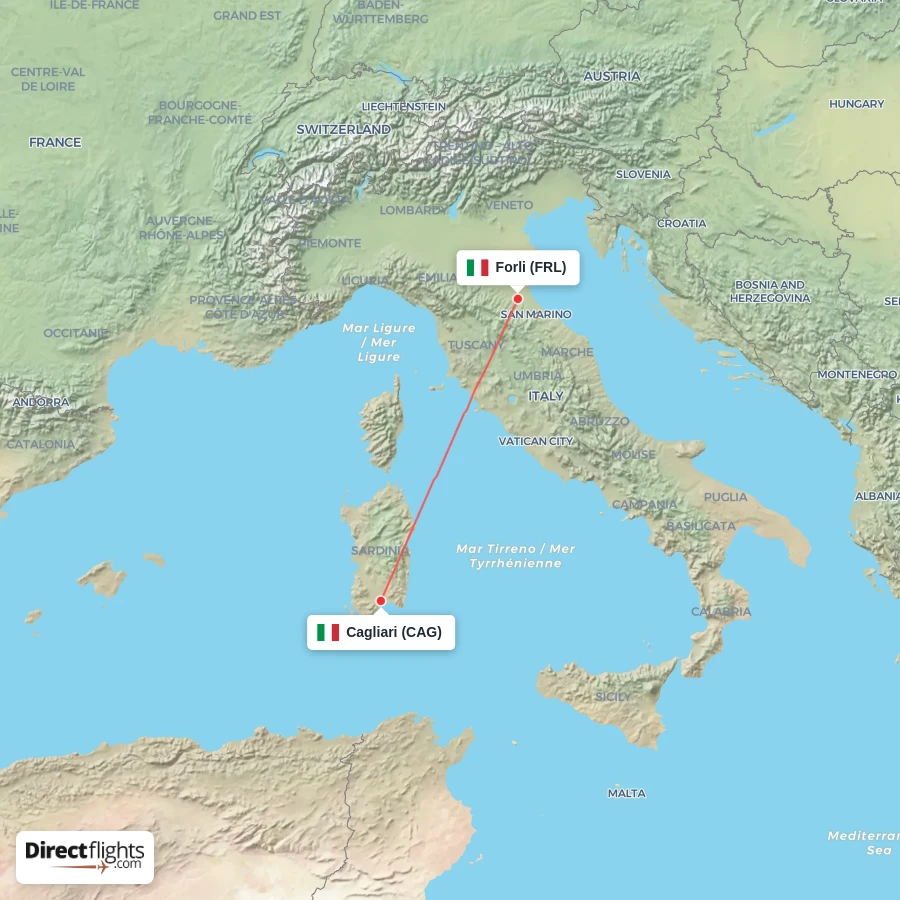 CAG - FRL route map