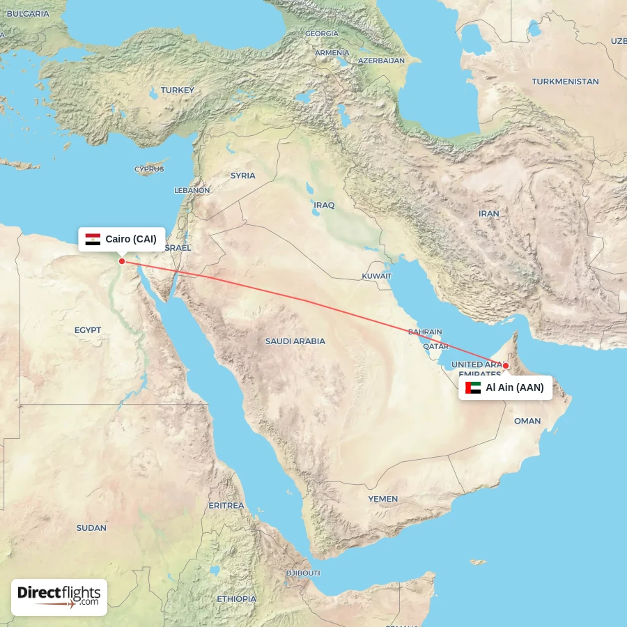 CAI - AAN route map