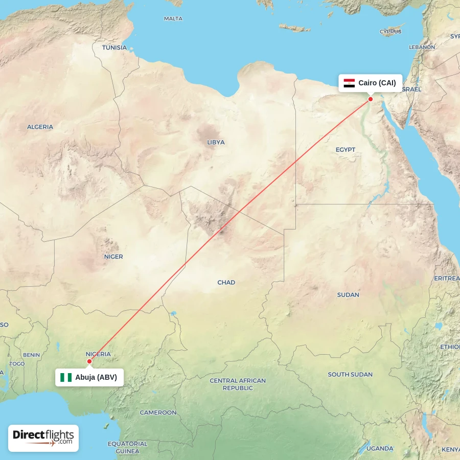 CAI - ABV route map
