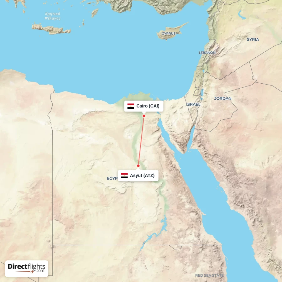 CAI - ATZ route map