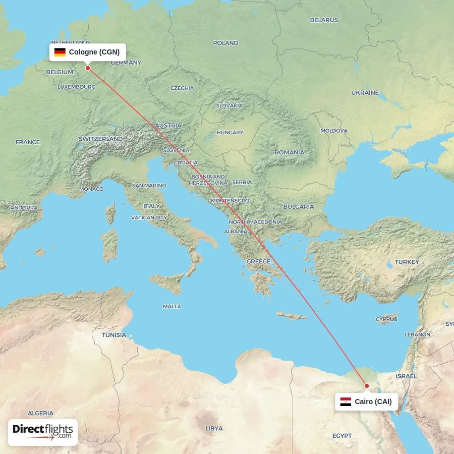 CAI - CGN route map