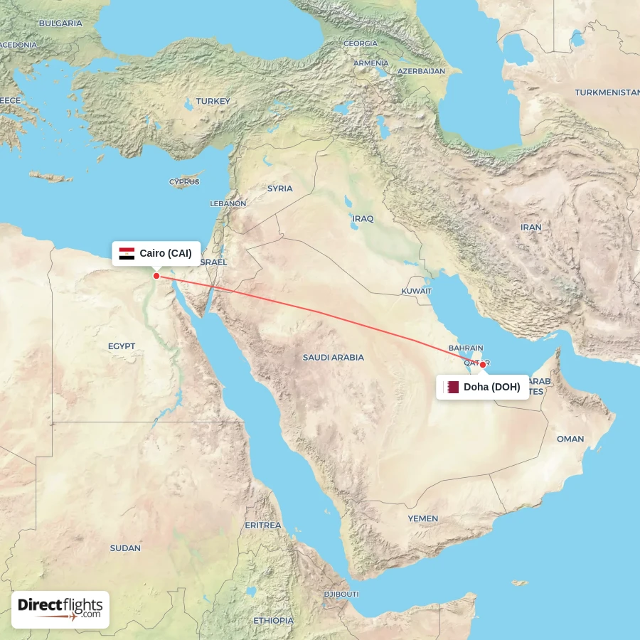 CAI - DOH route map