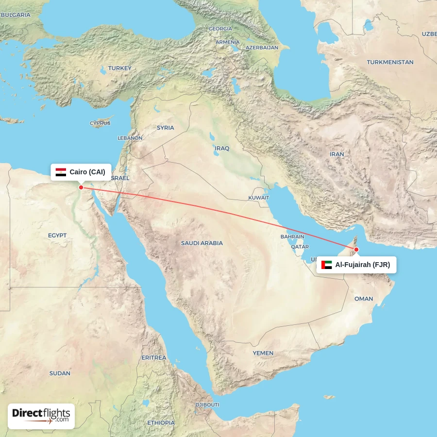 CAI - FJR route map