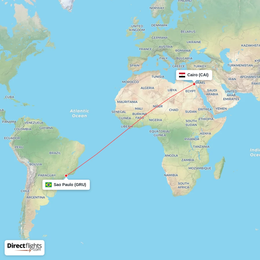 CAI - GRU route map