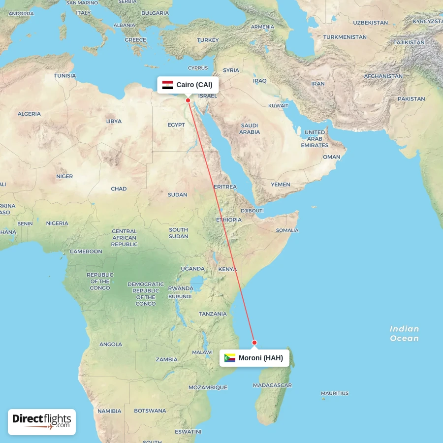 CAI - HAH route map