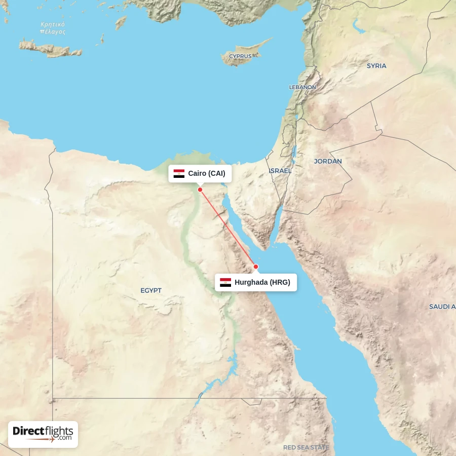 CAI - HRG route map