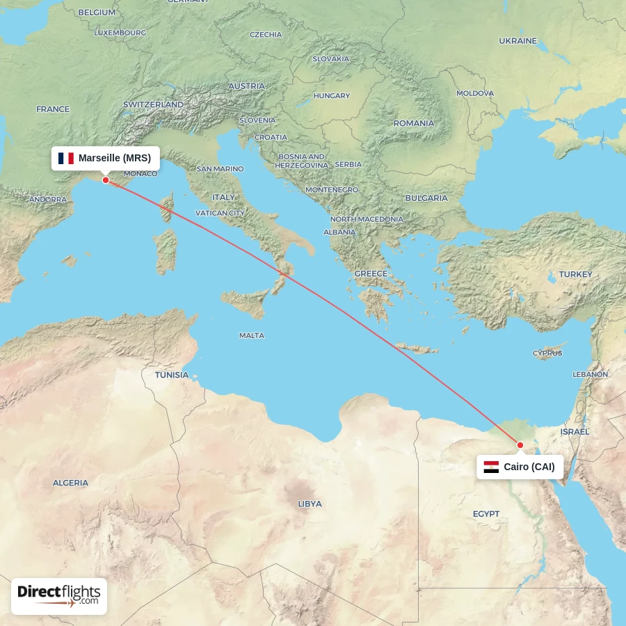 CAI - MRS route map